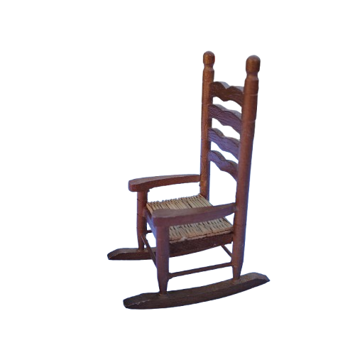 Original vintage wooden doll furniture rocking chair