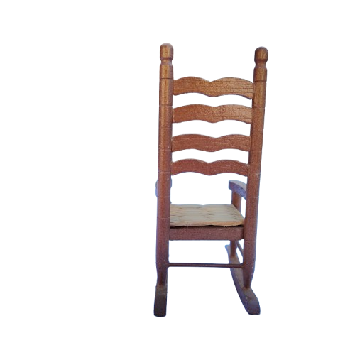 Original vintage wooden doll furniture rocking chair