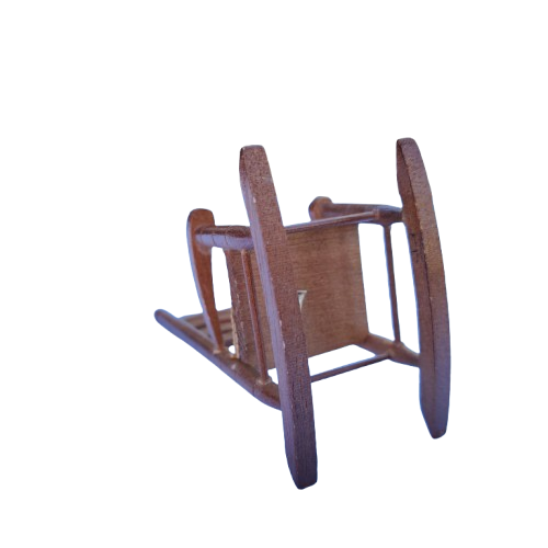 Original vintage wooden doll furniture rocking chair