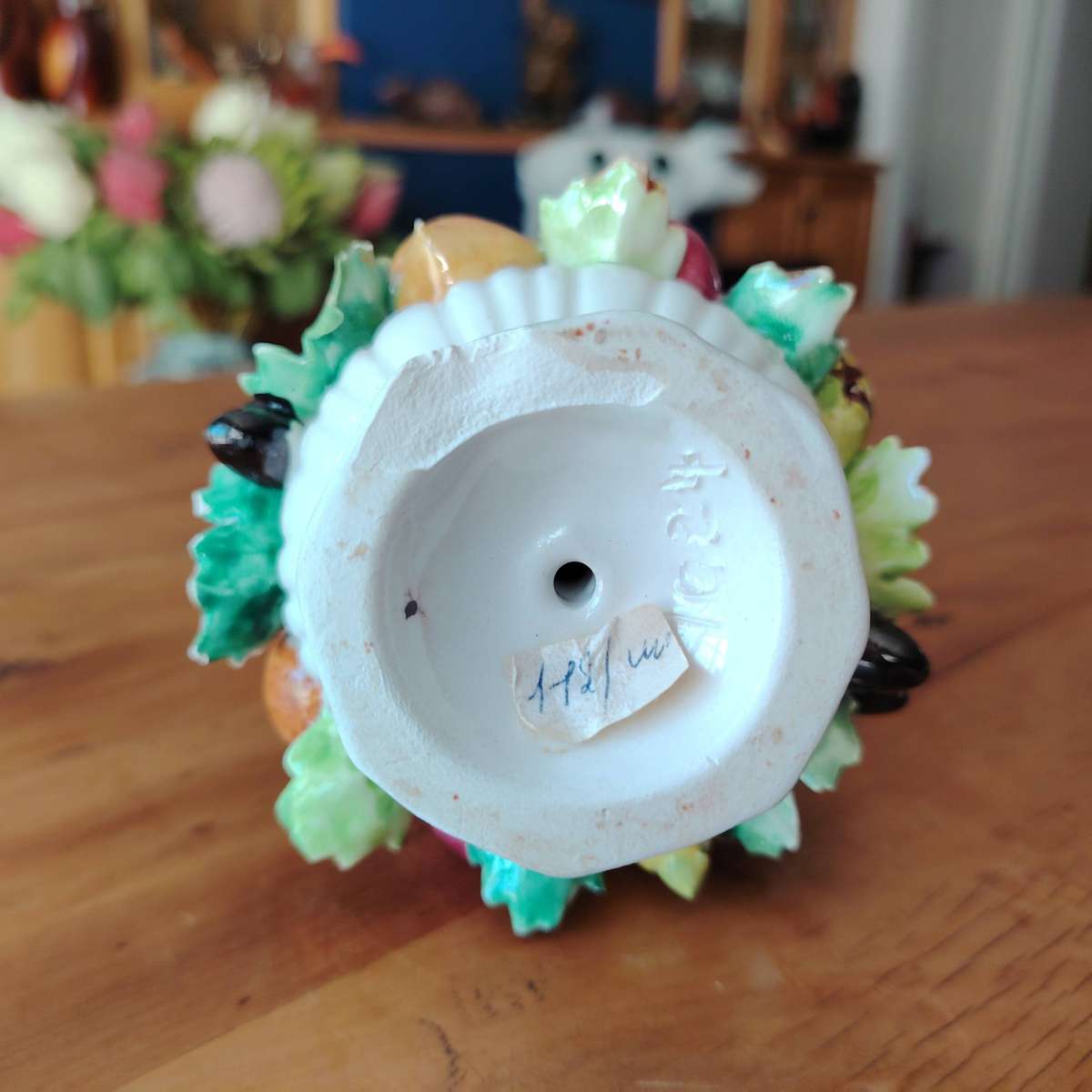 Capodimonte ITALY Porcelain Sculpture Fruit Topiary Tree