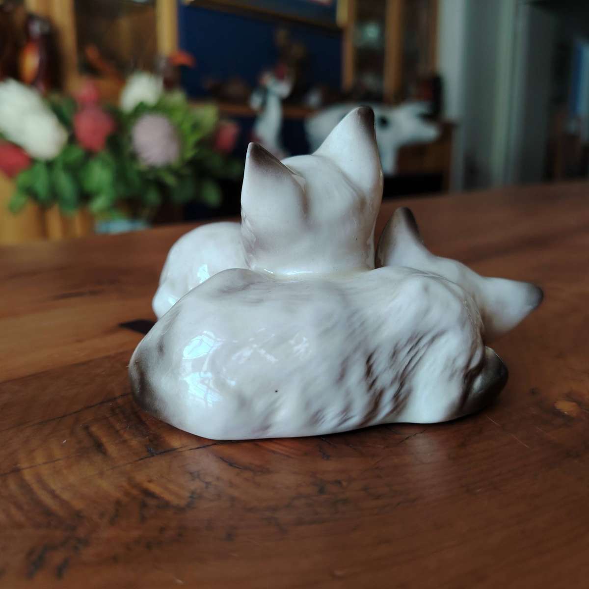 Siameses Beswick Seal Point Cats Kittens 1296