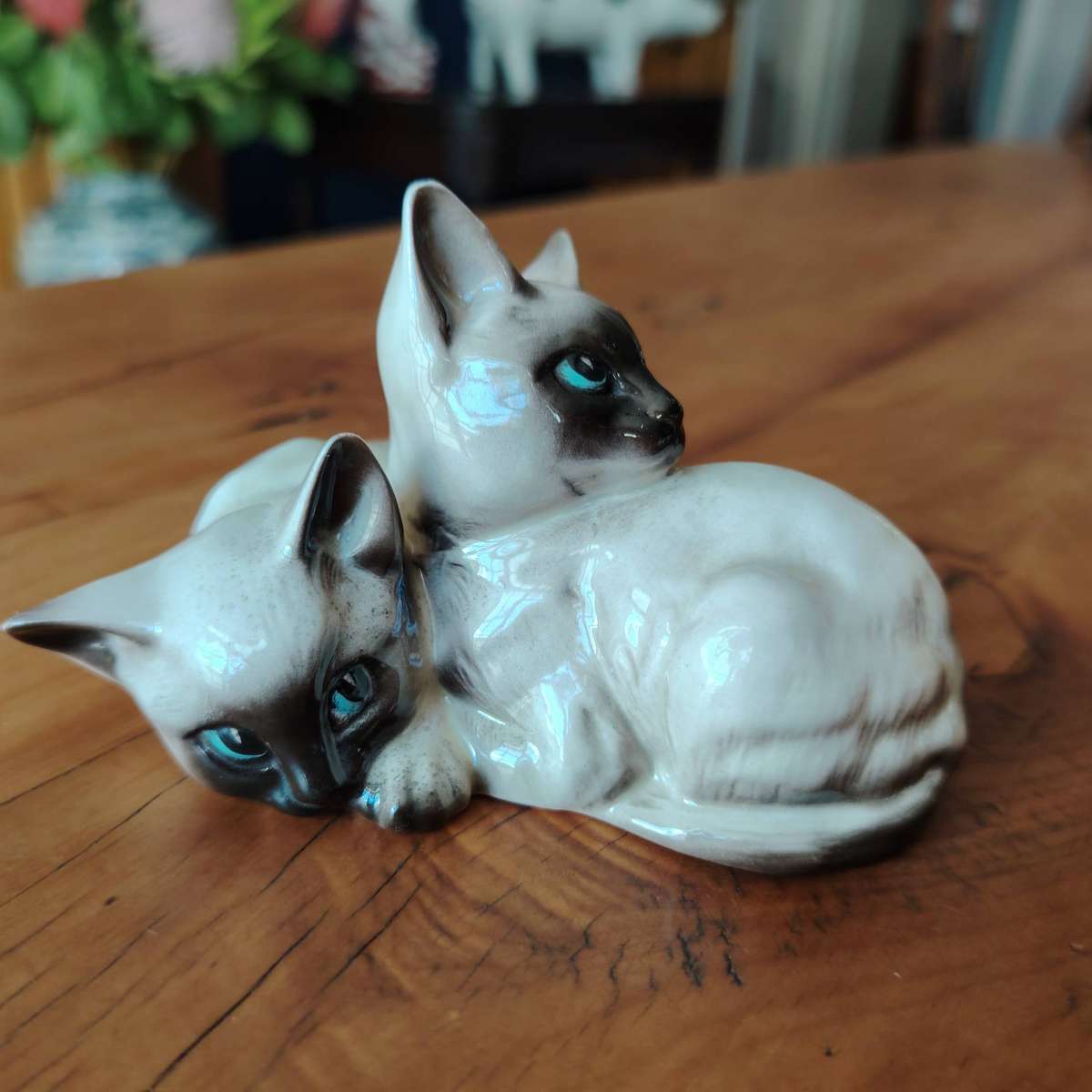 Siameses Beswick Seal Point Cats Kittens 1296