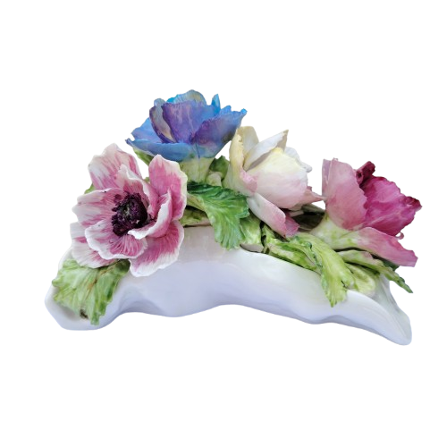 Crown Staffordshire  Hand-Applied Porcelain Floral Spray