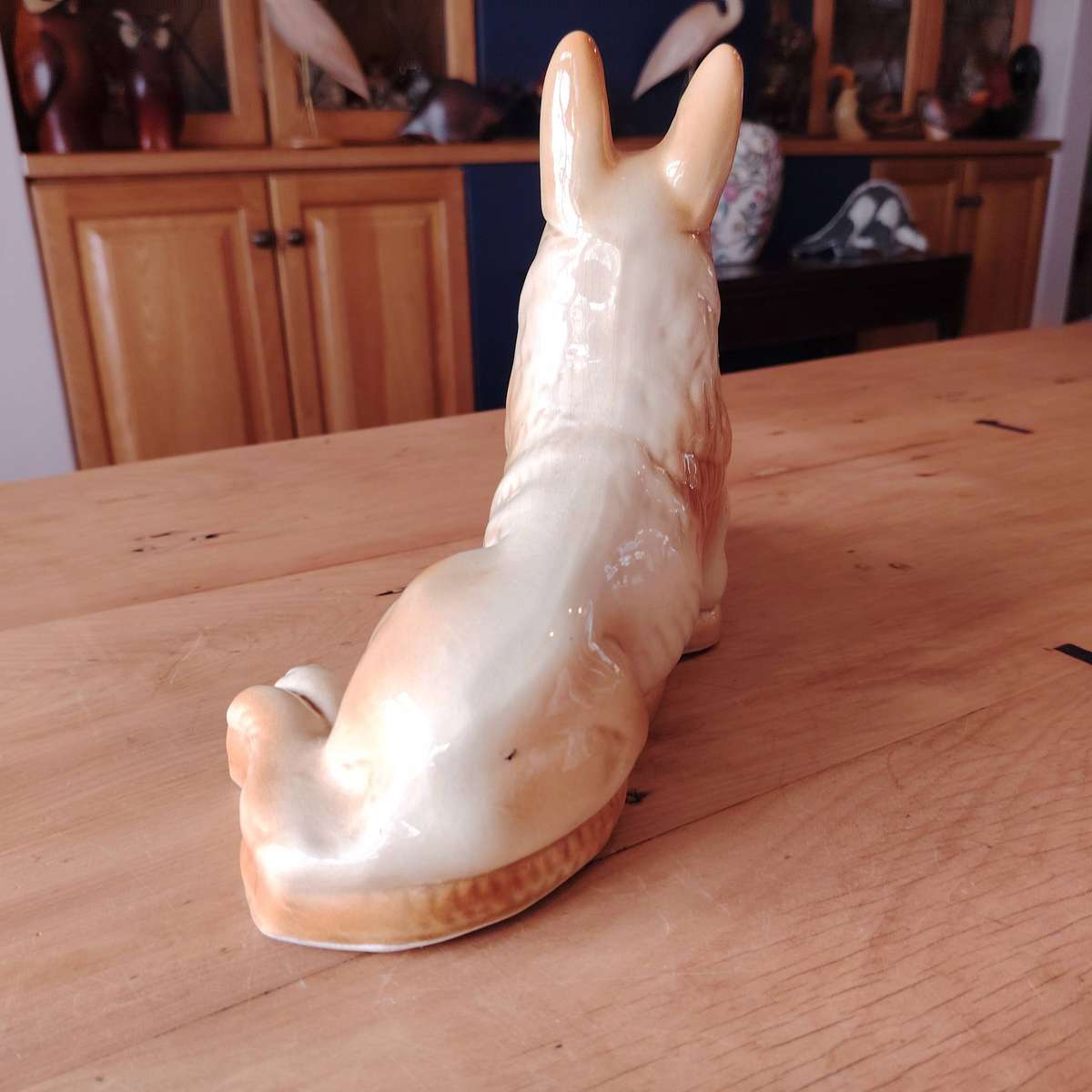 German Shepherd Alsatian Ceramic Dog Figurine Large Vintage