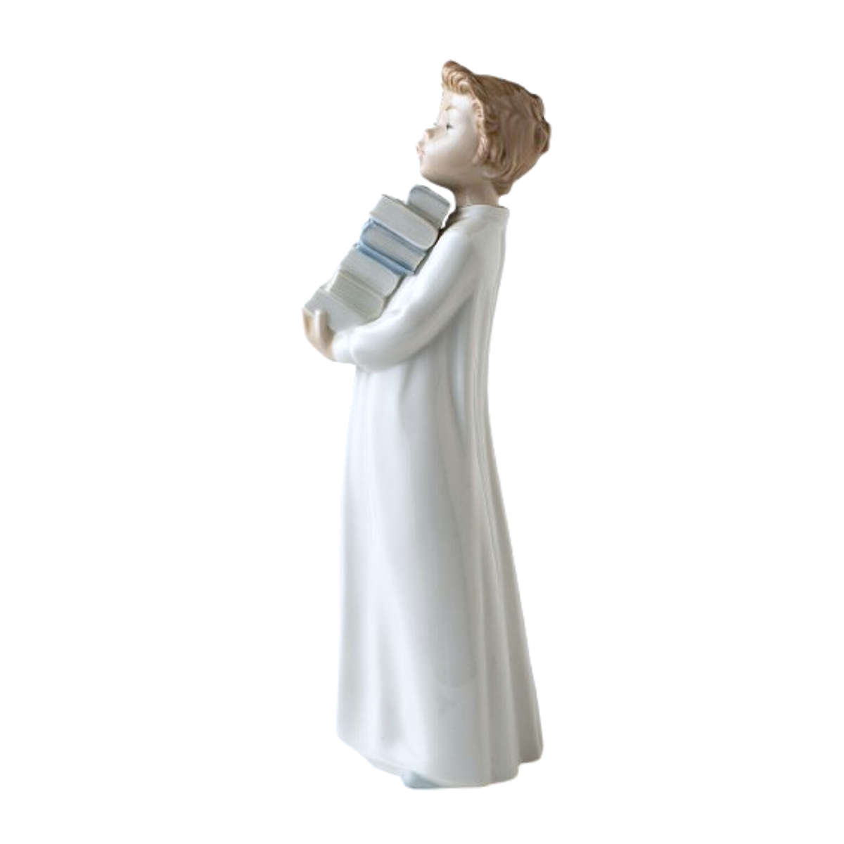 Nao by Lladro # 0233 ~ Ready For Tomorrow ~ Boy with Books