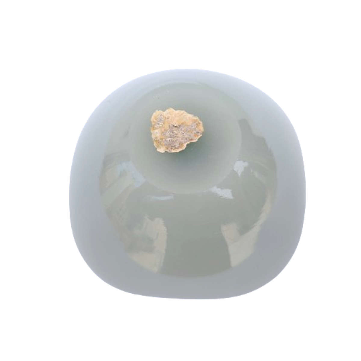 Murano Incamiciato art glass Milk White with bright Green