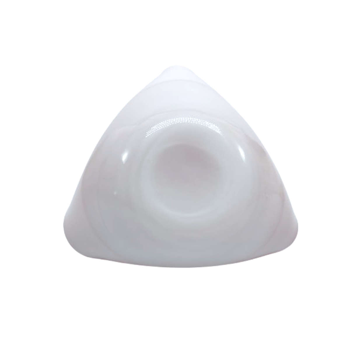 Nasco Venetian Triangle Shape Cased White over Red Bowl