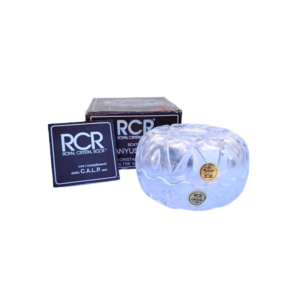 Royal Crystal Rock RCR 24% Crystal Lidded Dish