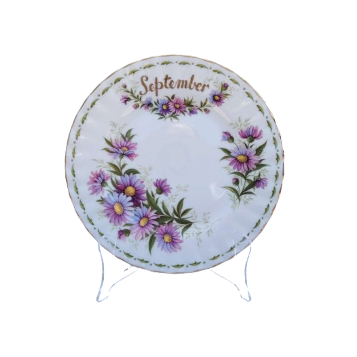 Royal Albert's Flower of the Month Michaelmas Daisy September Plate