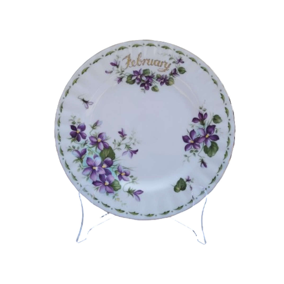 Royal Albert's Flower of the Month Violets February Plate