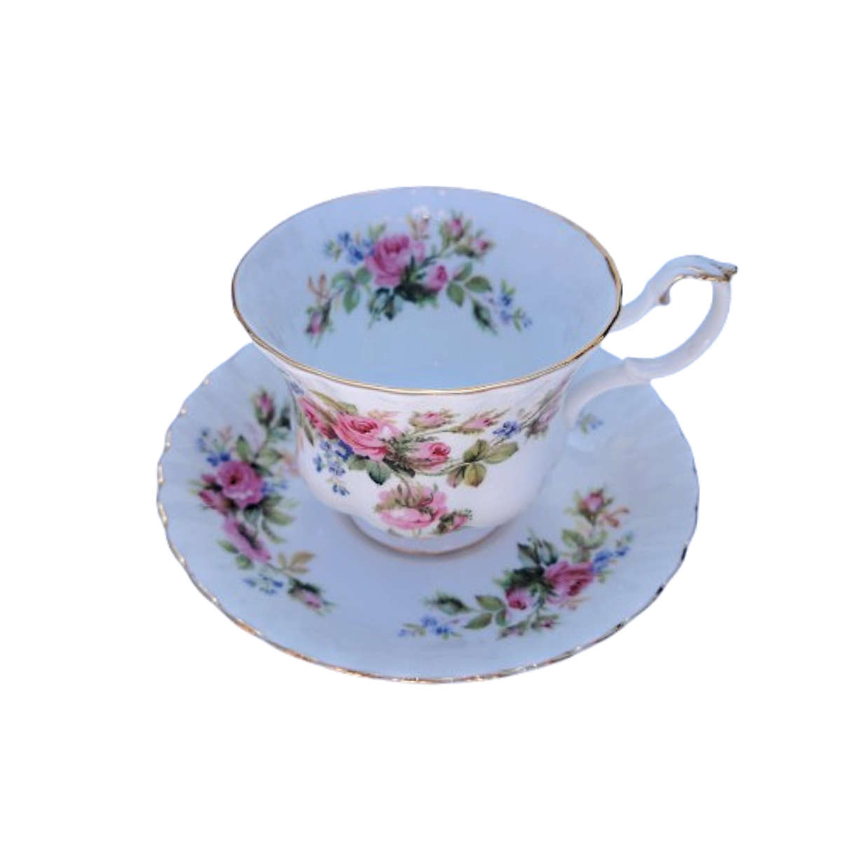 Royal Albert Moss Rose Trio