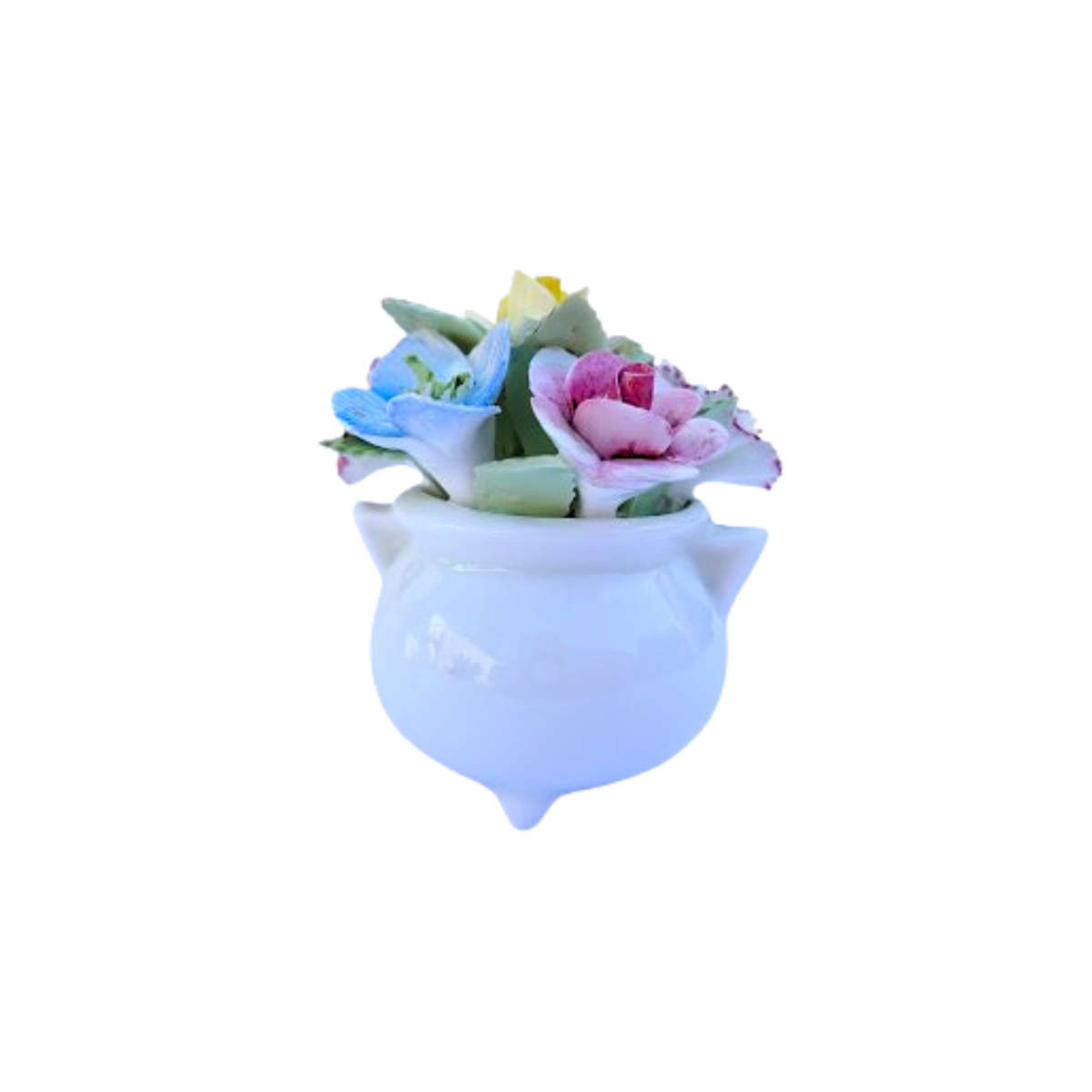 Royal Doulton pot of Porcelain Pretty Flowers