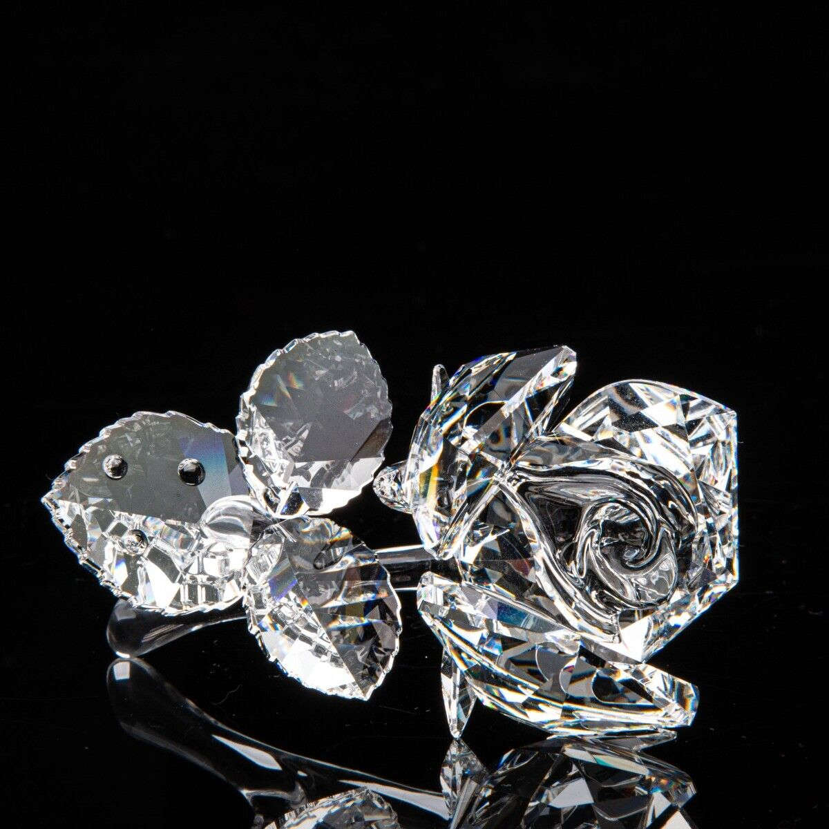 Swarovski Silver Crystal Large Rose Stem Exquisite Accents Secret Garden