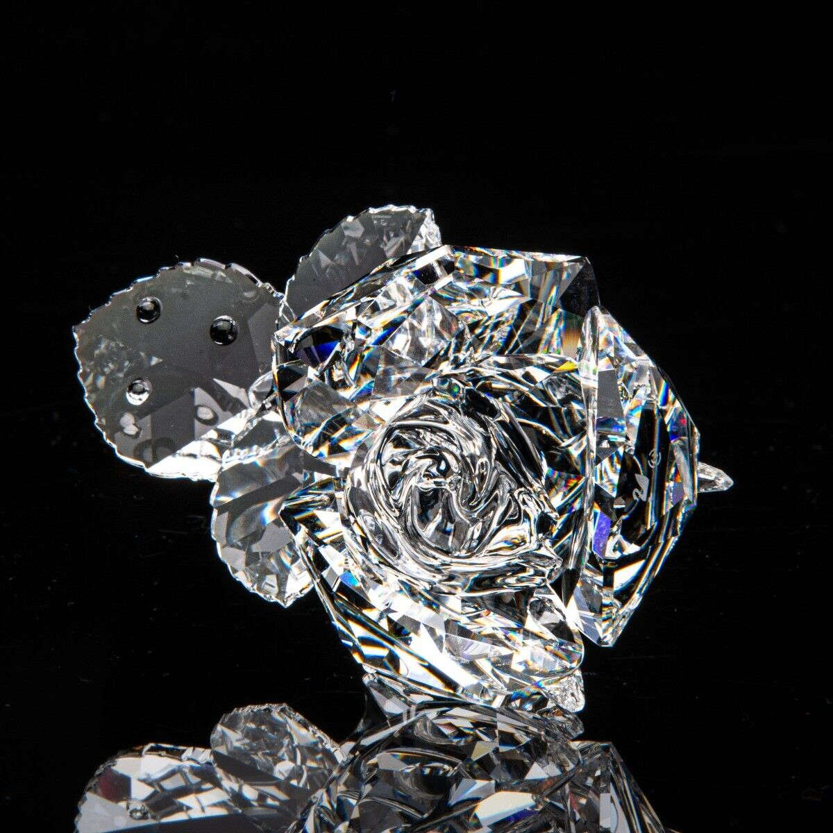 Swarovski Silver Crystal Large Rose Stem Exquisite Accents Secret Garden