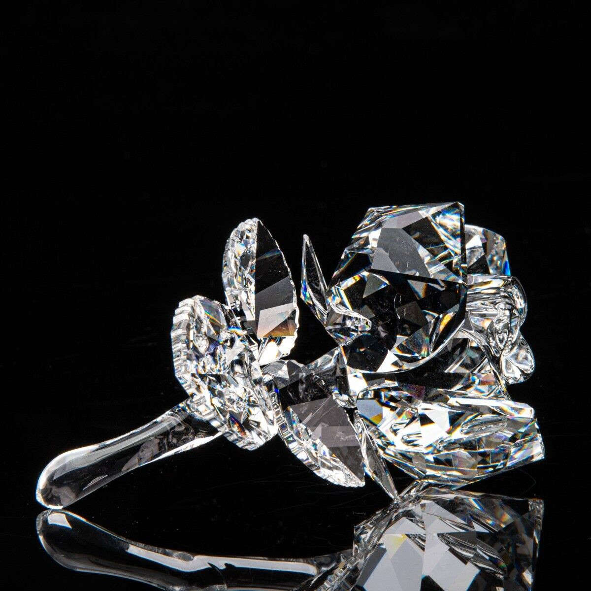 Swarovski Silver Crystal Large Rose Stem Exquisite Accents Secret Garden