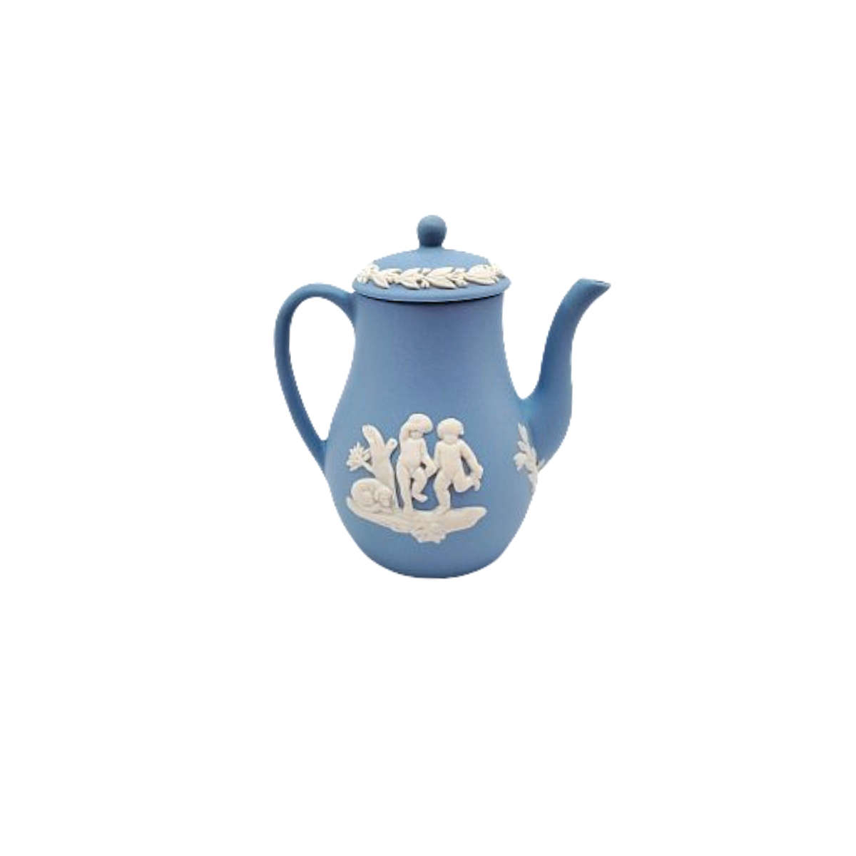 Vintage Wedgwood Blue Jasper Miniature Coffee Pot