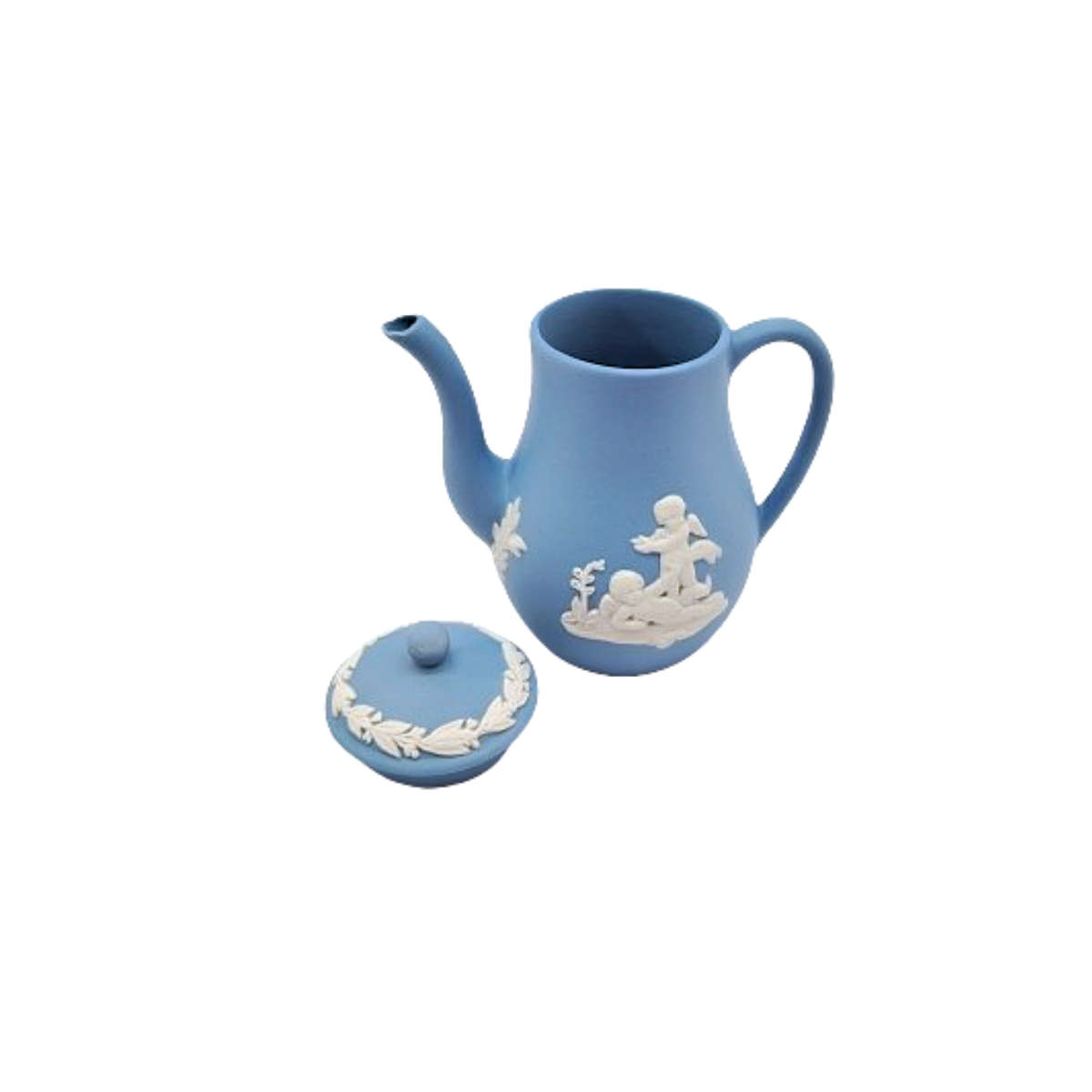 Vintage Wedgwood Blue Jasper Miniature Coffee Pot