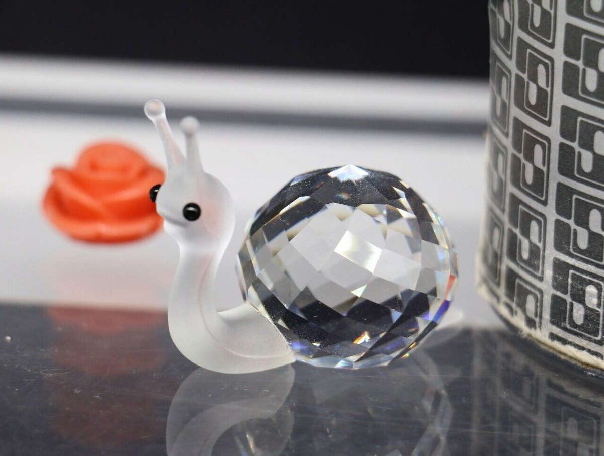 Swarovski Silver Crystal Figurine Snail