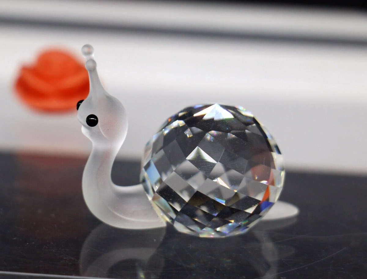 Swarovski Silver Crystal Figurine Snail