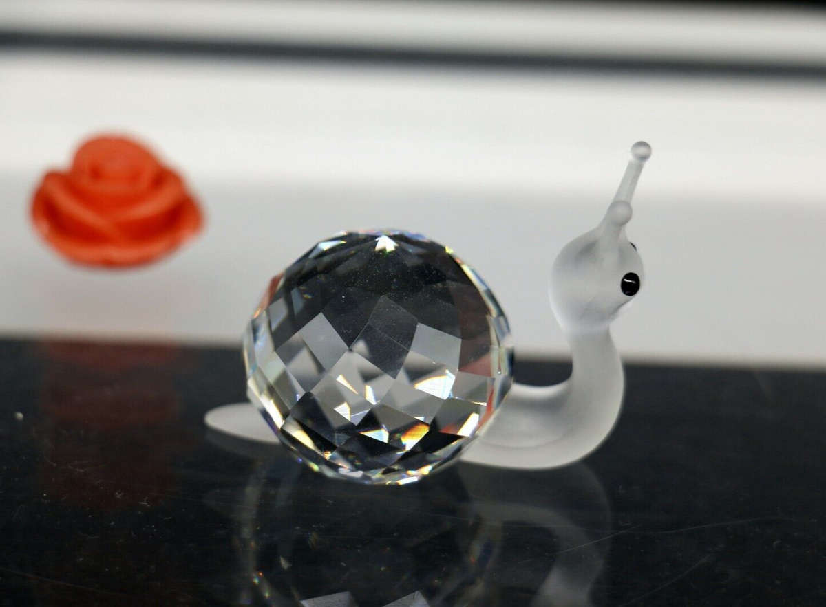 Swarovski Silver Crystal Figurine Snail