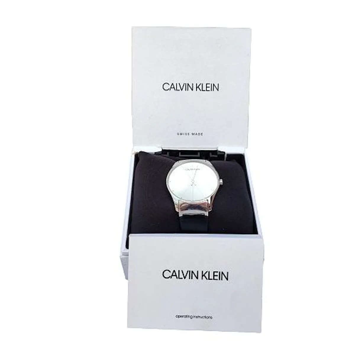 Calvin Klein Unisex Classic Watch 38MM Silver Leather K4D211C6