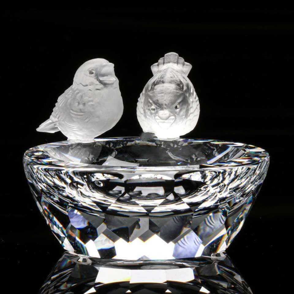 Swarovski Crystal Bird Bath Feathered Beauties