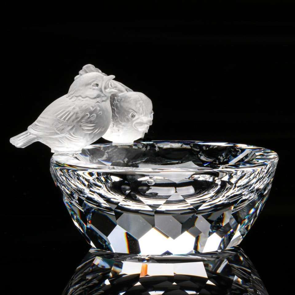 Swarovski Crystal Bird Bath Feathered Beauties