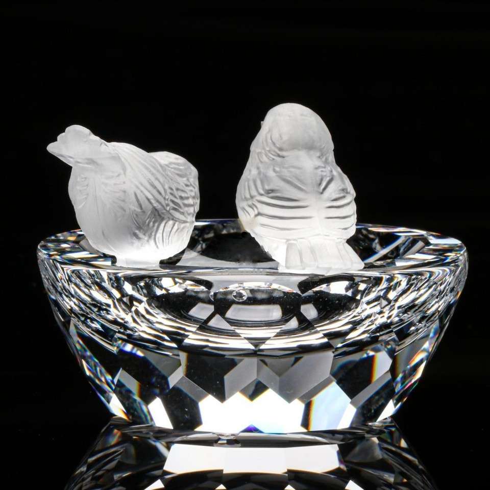 Swarovski Crystal Bird Bath Feathered Beauties