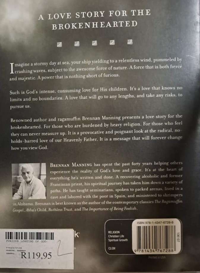 Book - The furious longing of God - Brennan Manning