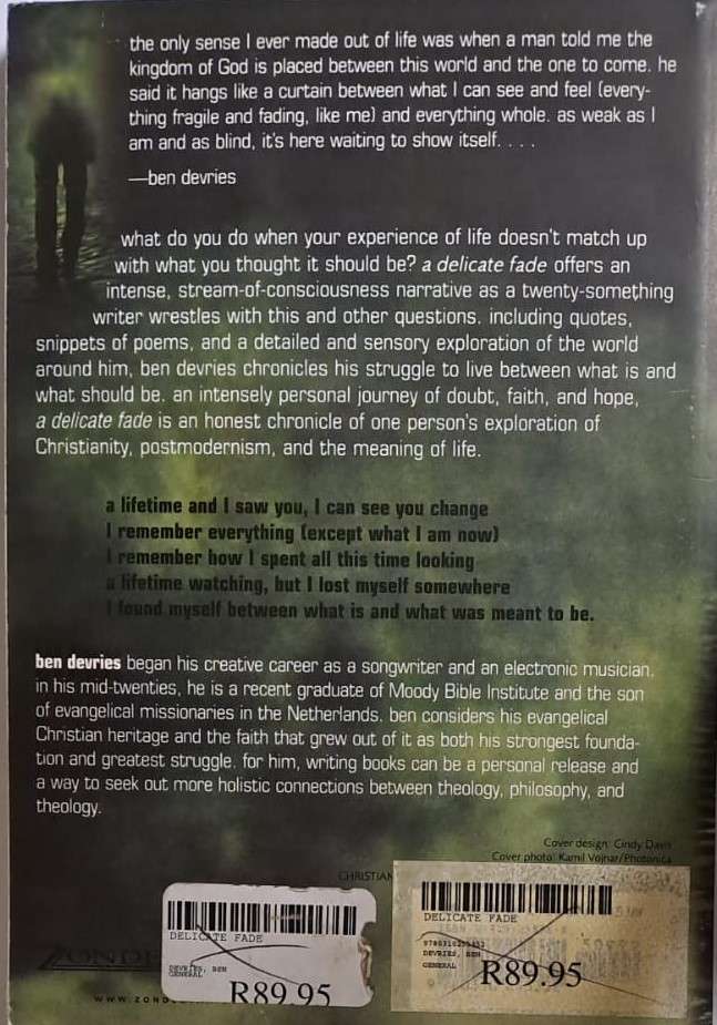 Book - a Delicate fade. - Ben de Vries
