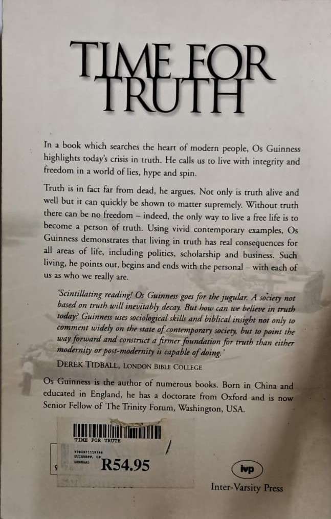 Book - Time for truth. - Os Guinness