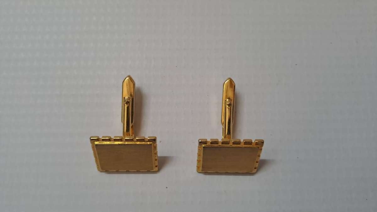Cufflinks - Blank Gold color.
