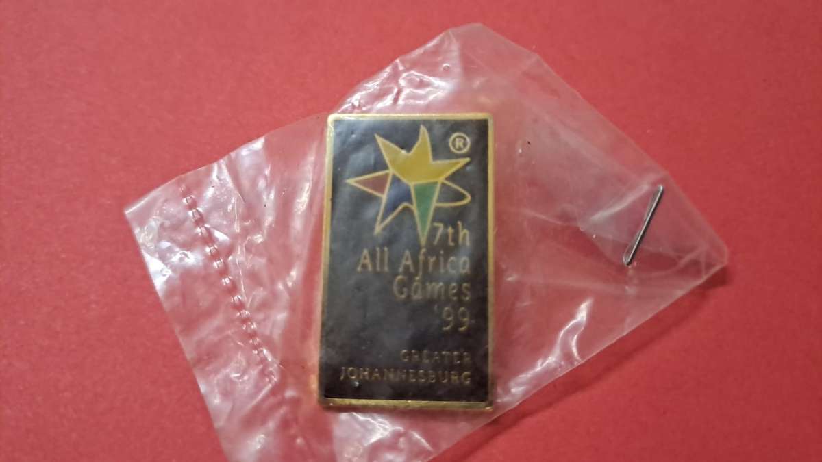 South African 7th All Africa games 1999 Greater Johannesburg - Gold color - Pin.