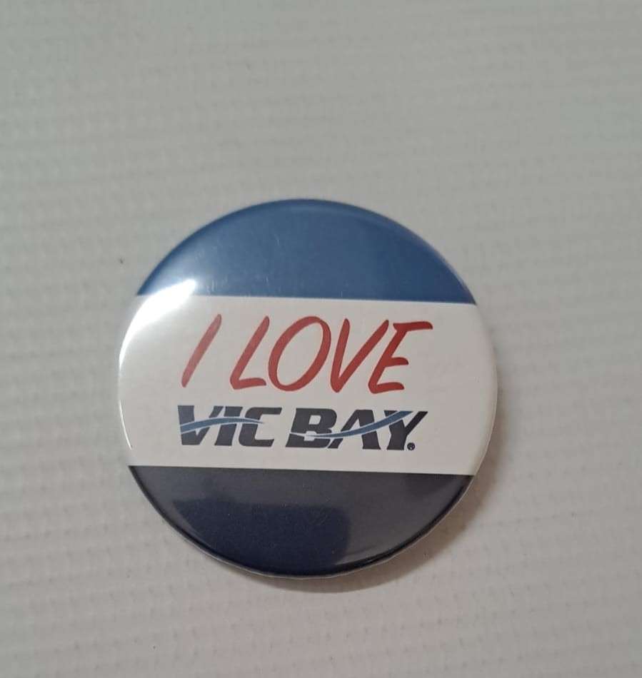 South Africa Button Badge - I Love Vic Bay.
