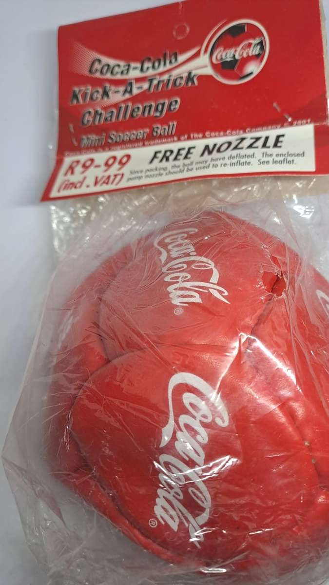 Coke - Coca Cola Mini Coke Soccer Ball. Kick-A-Trick Challenge