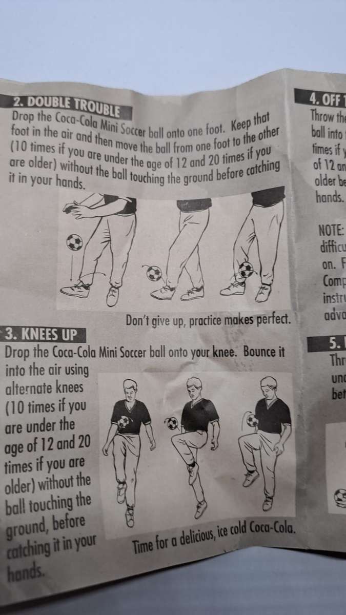 Coke - Coca Cola Mini Coke Soccer Ball. Kick-A-Trick Challenge