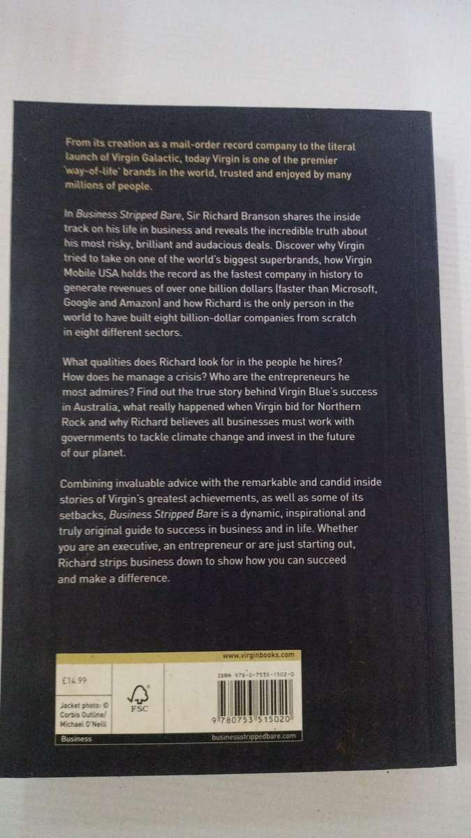 Book - Richard Branson - Business Stripped Bare.