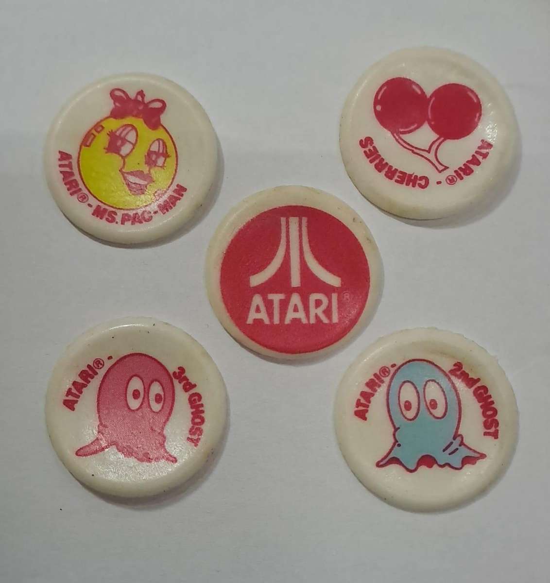 Coke - Coca Cola 1 x Full Set of 5 Coca-Cola 1983 Pac-Man Liners.