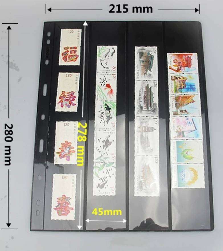 10 pcs A4 Universal Stamp Album pegs, 4 grids.(no stamps)