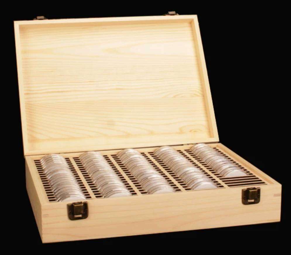 46mm Coin Capsule Collection Box, Holder 100pcs.