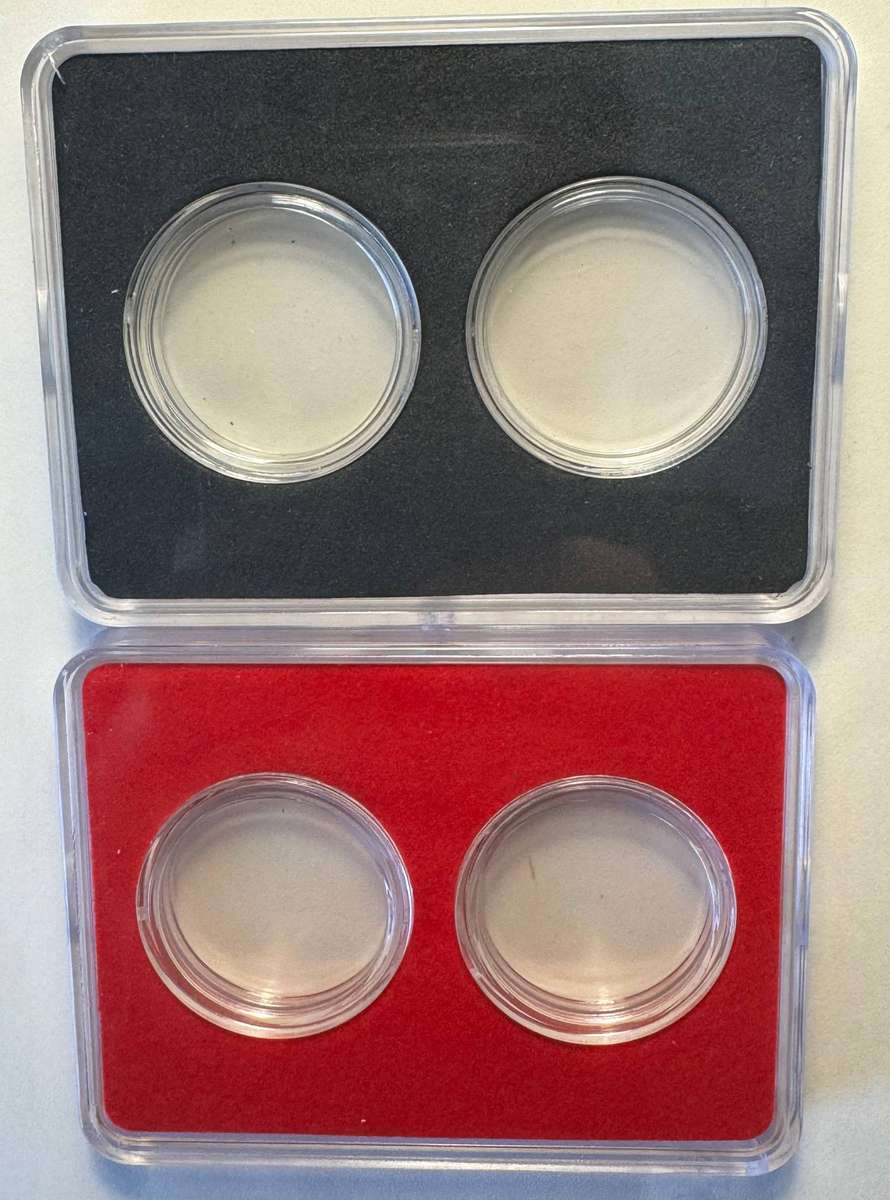 Coin Capsules Box. (23mm x 2) Fit R2