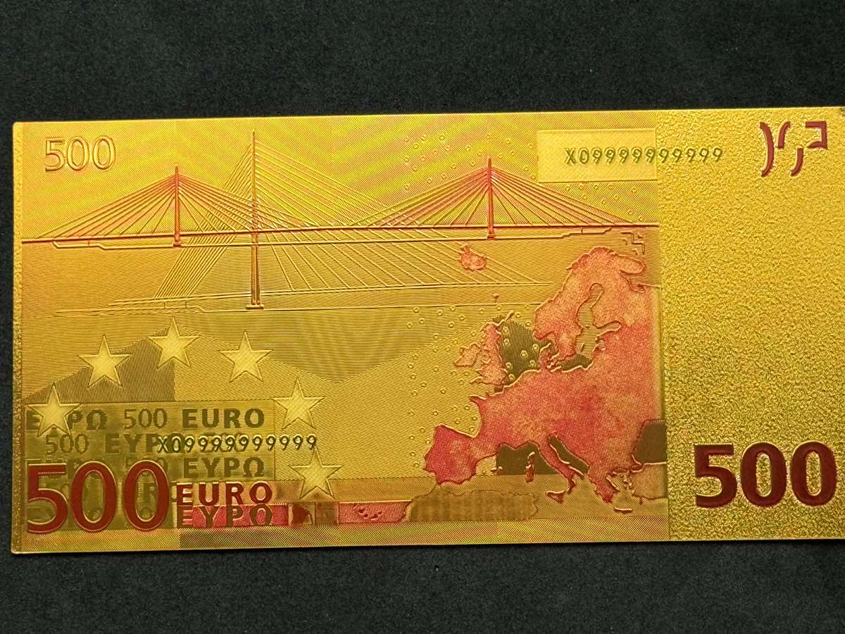 500 Euro 24K Gold Plated Replica Banknotes.