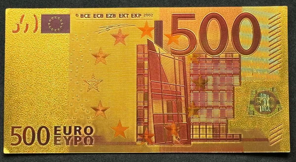 500 Euro 24K Gold Plated Replica Banknotes.