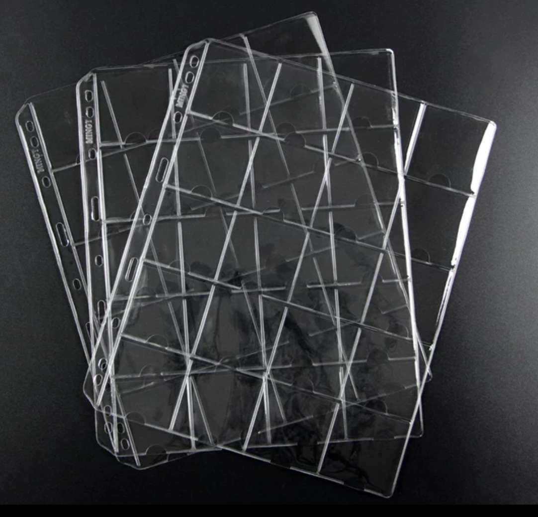 10pcs A4 20 POCKET PAGE for Hartberger Coin Holders
