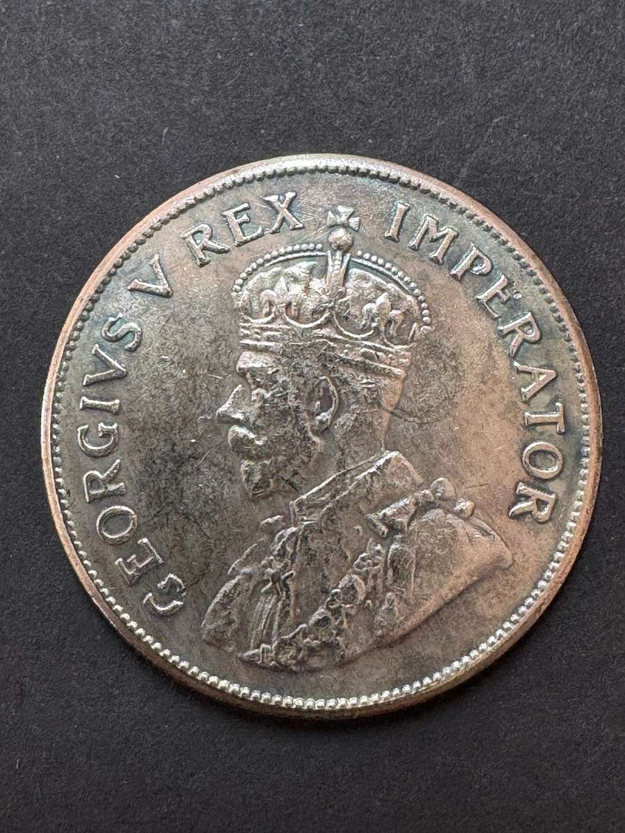 1931 South African Union Half Crown, Silver Plated Brass. Replica!!!