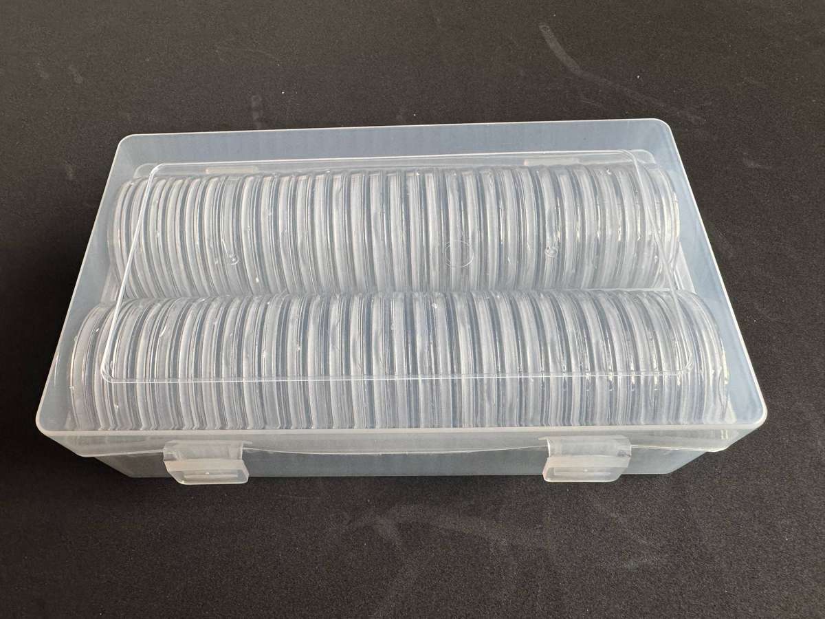 Coin Capsules 46mm, Box 60pcs. (Inner: 38,33,,28,23,18)