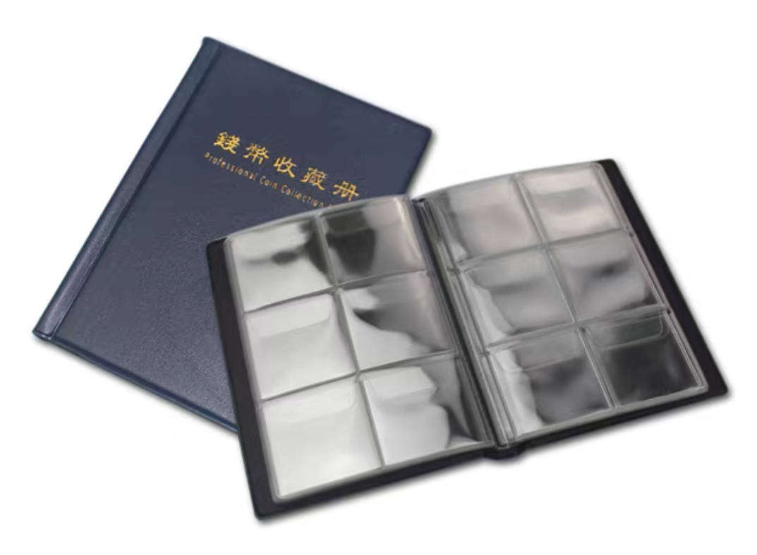 60 MINI-SIZED POCKET-STYLE COIN ALBUM. (Pocket 44mm x 44mm )