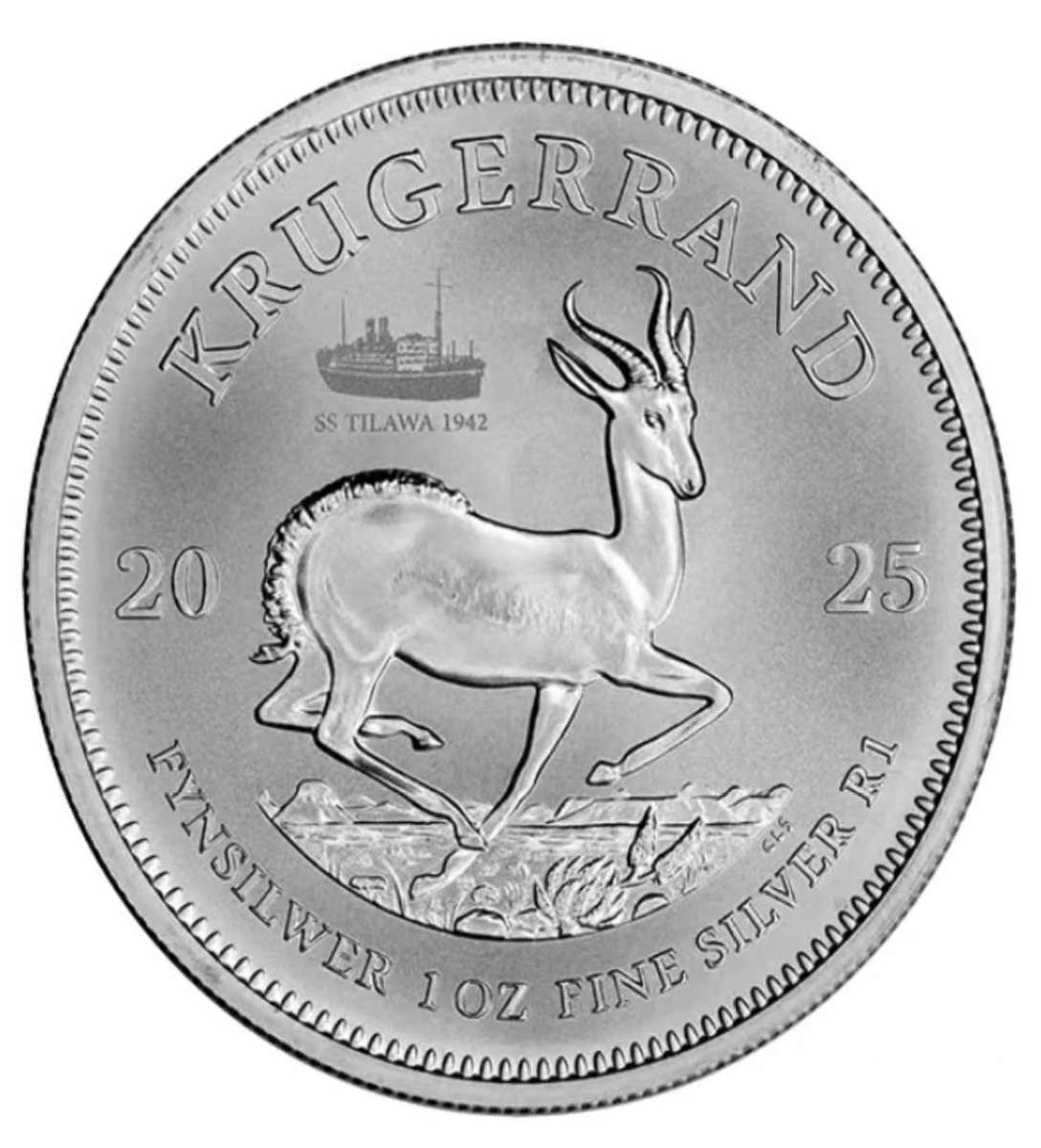 2025 Silver Krugerrand 1 oz SS Tilawa Privy Mark. Mintage 200000.