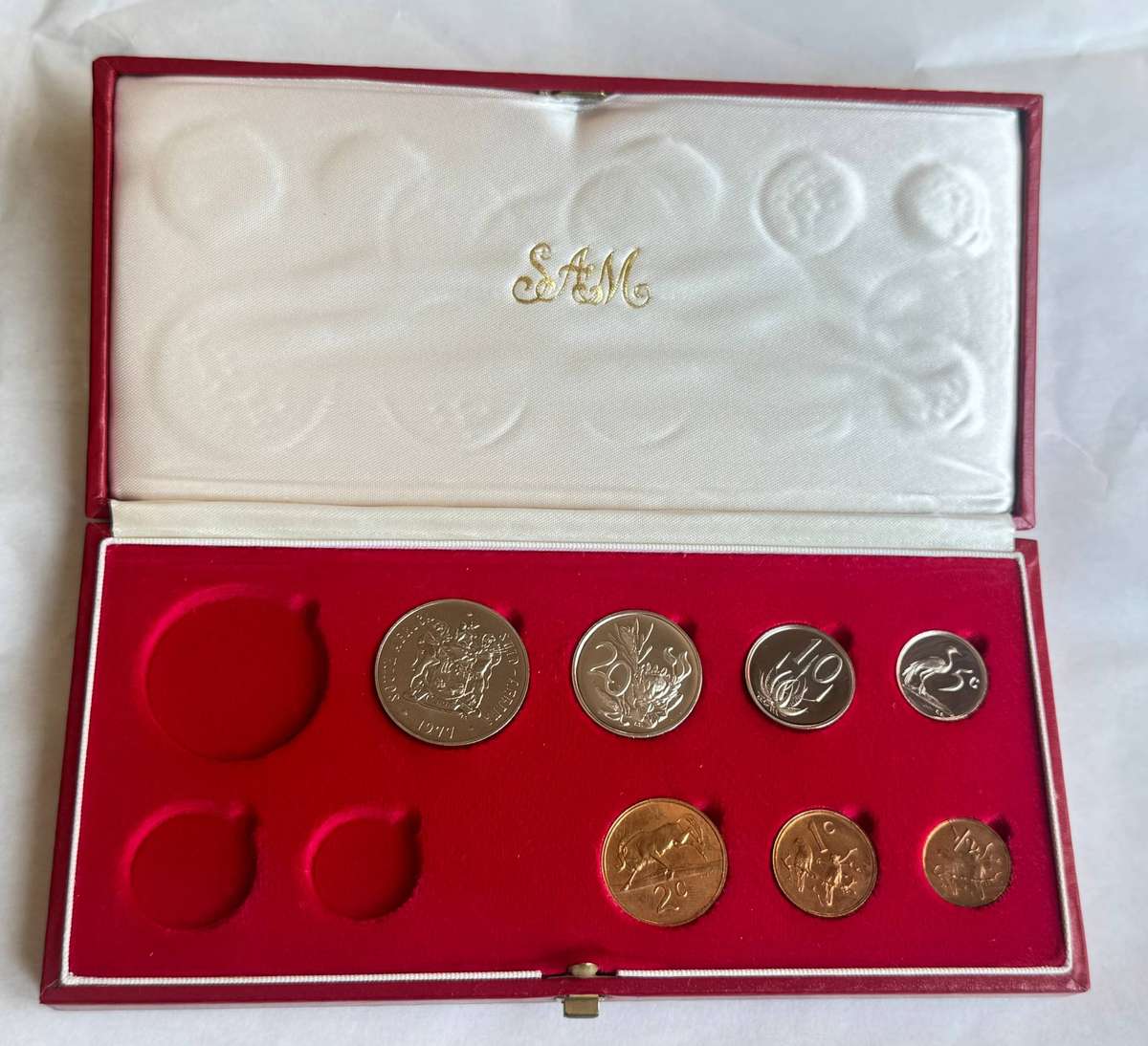 1977 SA 50c to 1/2c Proof Set.