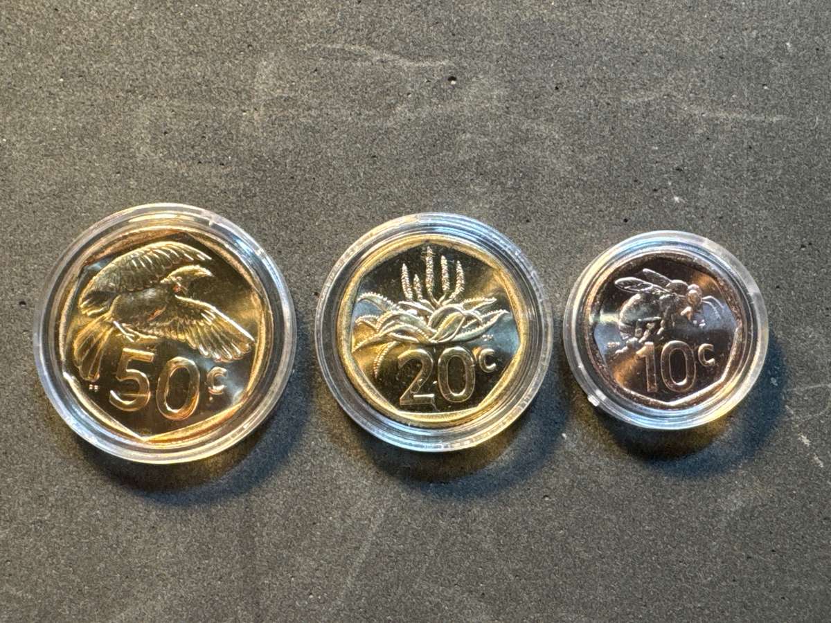 2024 South Africa Coins. 50c, 20c, 10c UNC.